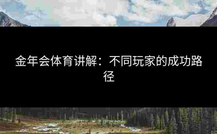 金年会体育讲解：不同玩家的成功路径